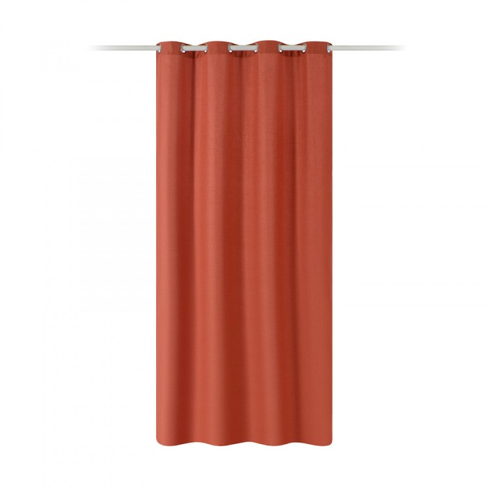 Draperie Elfie Opac cu inele Jemidi, 140 x 245 cm, Rosu, Poliester, 55279.29.01