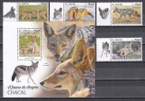 Angola 2019 - Șacali, Serie cu Tapsuri + Colita, MNH