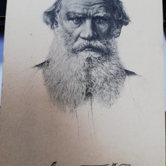 Carte postala contele Lev Tolstoi, necirculata, ed.Stengel, litografie, perfecta