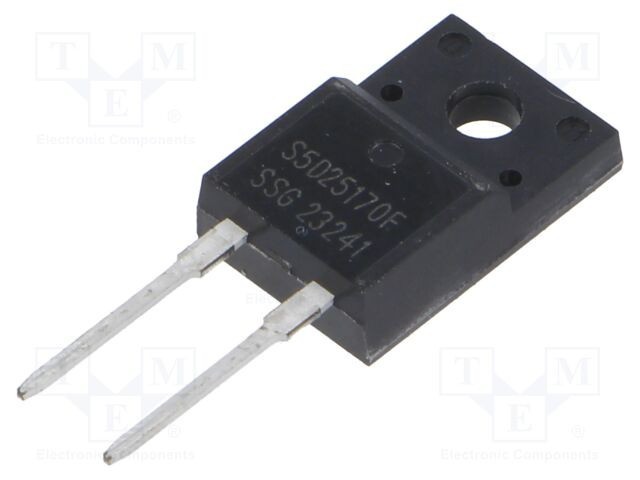 Diodă redresoare Schottky SiC 1,7kV 25A THT ITO220AC SMC DIODE SOLUTIONS