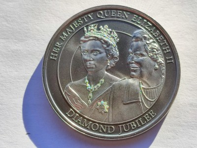 16. Moneda Insulele Cook 1 dollar 2012 (Diamond Jubilee, Queen Elizabeth II) foto
