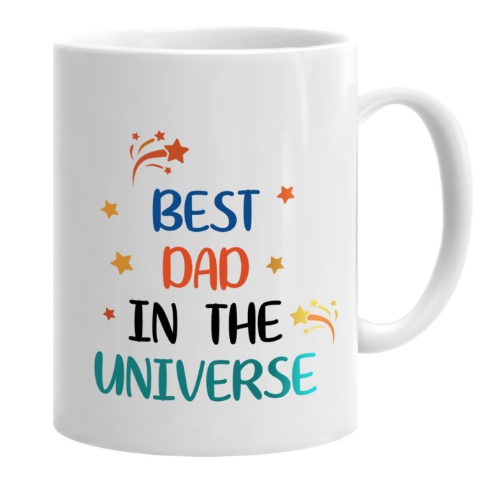 Cana alba personalizata &quot;Best dad in the universe&quot;, INOVATIX&reg;. 330ml