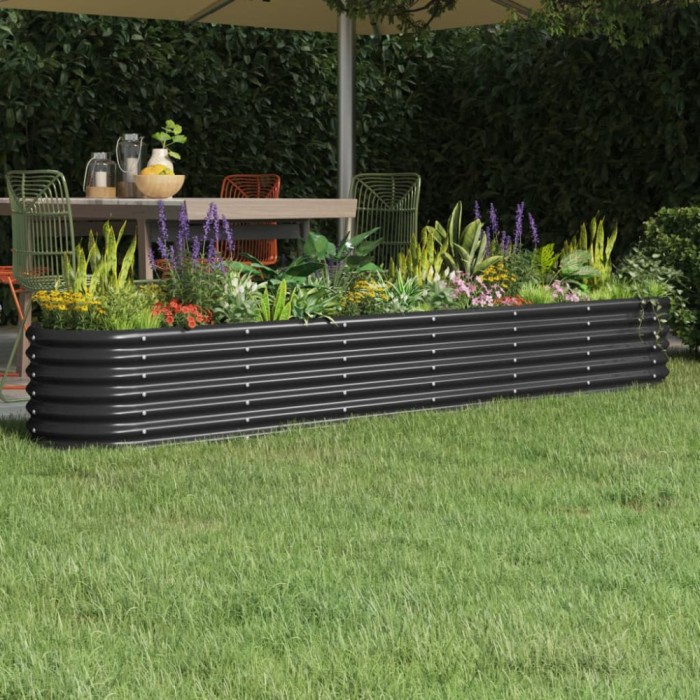 vidaXL Strat &icirc;nălțat grădină 260x40x36 cm oțel vopsit electrostatic
