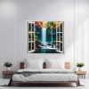 Folie imprimata color pentru decor perete locuinta, dimensiune 125 x 110cm, model: VIEW TO HAVEN 38, AVEX
