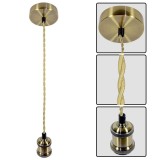Cumpara ieftin Pendul Vivalux RETRO Antique Brass, E27, max. 60W, textil/Metal, IP20