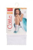Șosete scurte 1/2 copii, cu model Romburi, Bony 20 Den - Alb, 27-32 (18-20 CM)