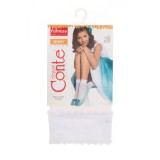 Șosete scurte 1/2 copii, cu model Romburi, Bony 20 Den - Alb, 27-32 (18-20 CM)