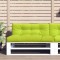 Pernă de paleți, verde aprins, 120x40x12 cm, material textil