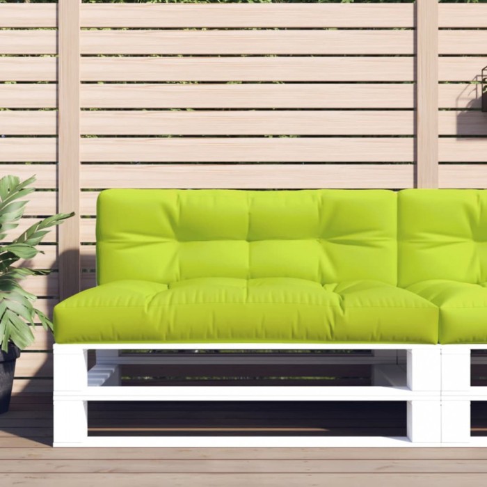 Pernă de paleți, verde aprins, 120x40x12 cm, material textil