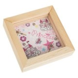 Jucarie educativa din lemn cutie cu bile model printesa CMCLASS 8x8x2cm
