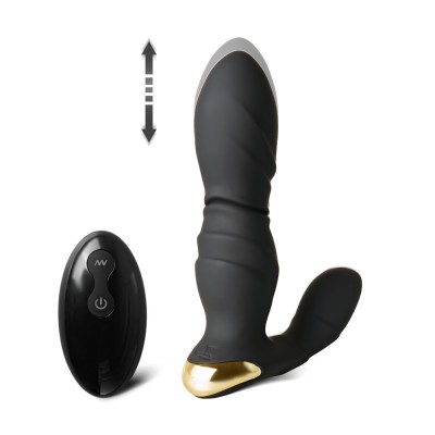 Vibrator Thrusting Prostate Remote Black foto