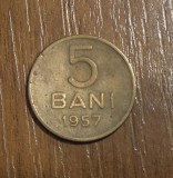 5 bani 1957, RPR / Romania, usor bombata
