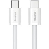 Cablu alimentare si date Baseus Superior, Fast Charging Data Cable pt. smartphone, USB Type-C la USB Type-C 100W, 1m, alb