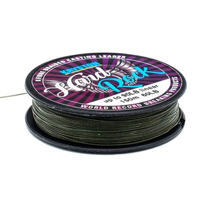 Kryston FIR TEXTIL HARDROCK CASTING LEADER 150m 60lb Moss Green foto
