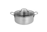 Cumpara ieftin Oala Zilan ZLN9648 cu capac, tri-ply, inox, antiaderent, protectie la zgarieturi, usor de spalat, 24 cm,4.3L