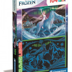 Puzzle Clementoni Disney Frozen Glowing, 104 piese