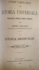 CURS COMPLECT DE ISTORIE UNIVERSALA de PETRU RASCANU /DOUA VOLUME COLIGATE,1896 foto