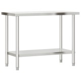 Cumpara ieftin Masa de lucru pentru bucatarie, 110x55x85 cm, otel inoxidabil