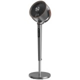 HOMCOM Ventilator de podea circulator de aer cu 12 trepte de viteză afișaj LED telecomandă 70&deg;+90&deg; oscilare Gri | Aosom Romania