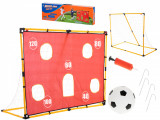 Set poarta de fotbal Soccer Goal cu pompa si minge, Ikonka