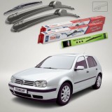 Cumpara ieftin Ștergătoare Volkswagen Golf 4 5 Uși 1997-2002 | Set Față și Spate Flat &ndash; TeamCar&reg;