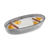 Lumanare parfumata aroma Portocala si Scortisoara cm 21,5 x 8,5 x 4 H
