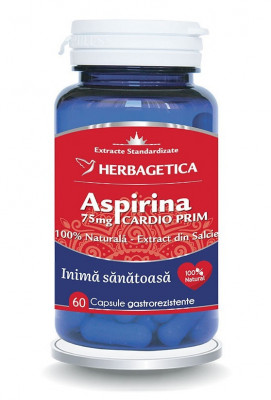 Aspirina naturala cardio prim 75mg 60cps foto