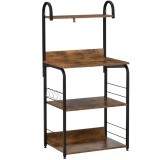 HOMCOM Dulap cu Rafturi pentru Bucătărie, Etajeră Spațioasă 60x40x125 cm, Design Modern, Soluție Depozitare Eficientă | Aosom Romania