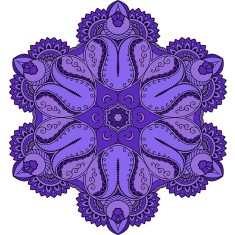 Sticker decorativ Mandala, Albastru, 50 cm , 1065STK