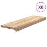 Cumpara ieftin Trepte scari 8 buc Stejar masiv netratat 80x30x2 cm