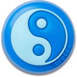 Jibbitz Crocs Light and Dark Blue Yin Yang