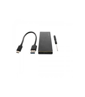 Carcasa SSD M2 SATA USB 3.1 negru cablu USB Type C inclus foto