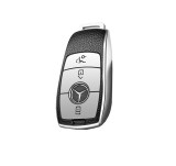 Husa Cheie Auto pentru Mercedes Benz2 , Tpu, Argintiu/negru