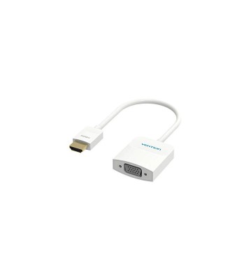 Convertor HDMI la VGA cu audio de 3.5mm și sursă de alimentare USB-Culoare Alb foto