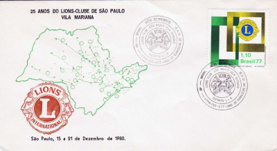 Plic LIONS Club, Brazilia, Decembrie 1980 foto