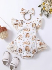 Body cu iepurasi dragalasi pentru fetite (Marime Disponibila: 3-6 luni (Marimea foto