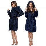 Halat de baie maro-gri Jordan Navy Black women L