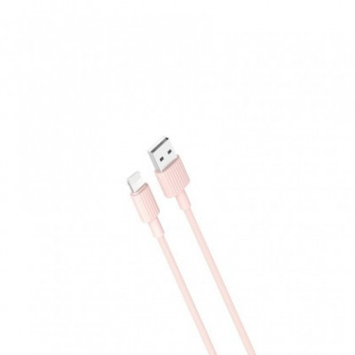 Cablu de date si Incarcare, XO-NB156, Micro USB 2,4A, 1 m, Roz, Blister foto