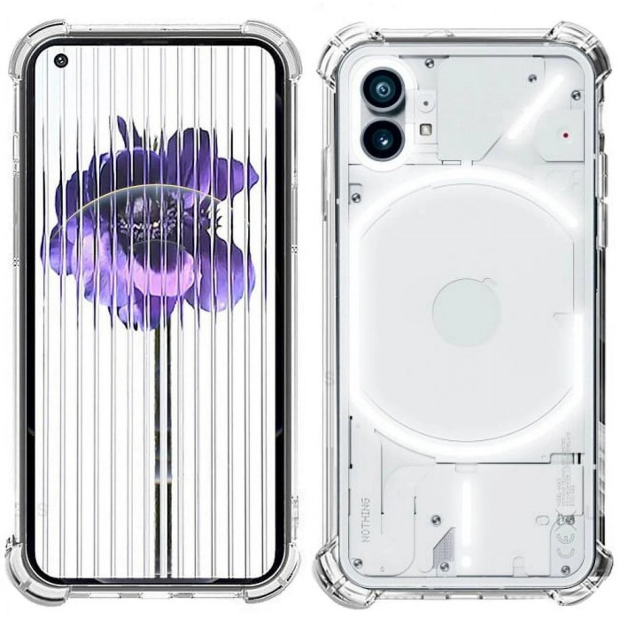 Husa de protectie, flippy, compatibila cu nothing phone 1, tpu antisoc, protectie colturi, 1.5 mm transparent