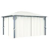 VidaXL Pavilion cu perdele, crem, 400 x 300 cm, aluminiu
