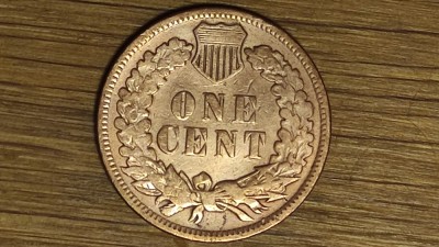 SUA / USA - moneda de colectie istorica - 1 indian head cent 1907 - cap indian - curatata, superba ! foto