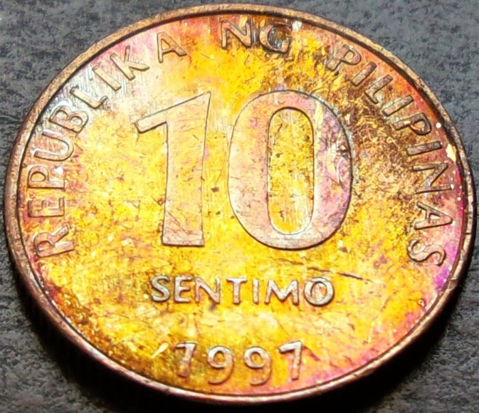 Moneda exotica 10 SENTIMO - FILIPINE, anul 1997 *cod 674 A = A.UNC PATINA
