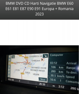 BMW DVD CD Harti Navigatie BMW E60 E61 E70 E81 E87 E90 E91 Europa Romania 2023 foto