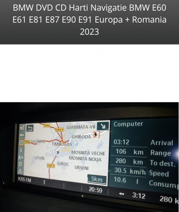 BMW DVD CD Harti Navigatie BMW E60 E61 E70 E81 E87 E90 E91 Europa Romania 2023