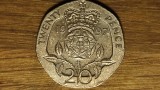 Anglia / Marea Britanie - moneda de colectie - 20 pence 1997 - Elisabeta II - frumoasa !
