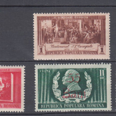 ROMANIA 1952 LP 293 CENTENARUL NASTERII LUI I.L.CARAGIALE SUPRATIPAR MNH