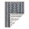 Covor TWIN 23000 Boho, bumbac, cu două fețe, romburi Franjuri ecologice - antracit / crem, 160x220 cm