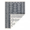 Covor TWIN 23000 Boho, bumbac, cu două fețe, romburi Franjuri ecologice - antracit / crem, 160x220 cm