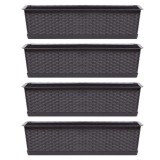 Set 4 jardiniere decorative, maro, 68.5x17.3x15 cm, Ratolla Case P GartenVIP DiyLine