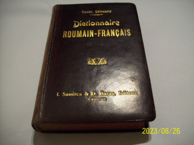 dictionar roman-francez, saineanu - 1909 foto